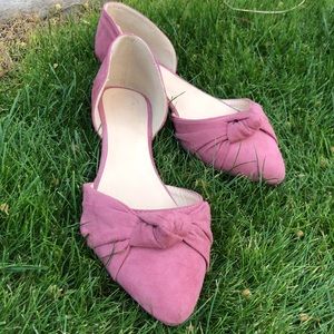 Charlotte Russe Dainty Stylish Mauve/Pink Faux Suede Flats! Size 8.